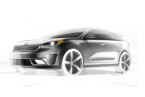 Изображения нового гибридного кроссовера Kia Niro