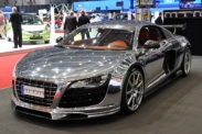 Хромированный Audi R8 был замечен в Женеве