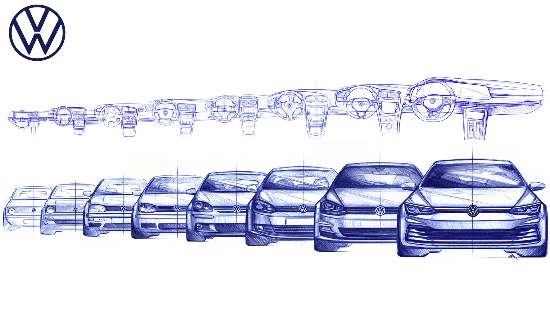 vw golf evolution